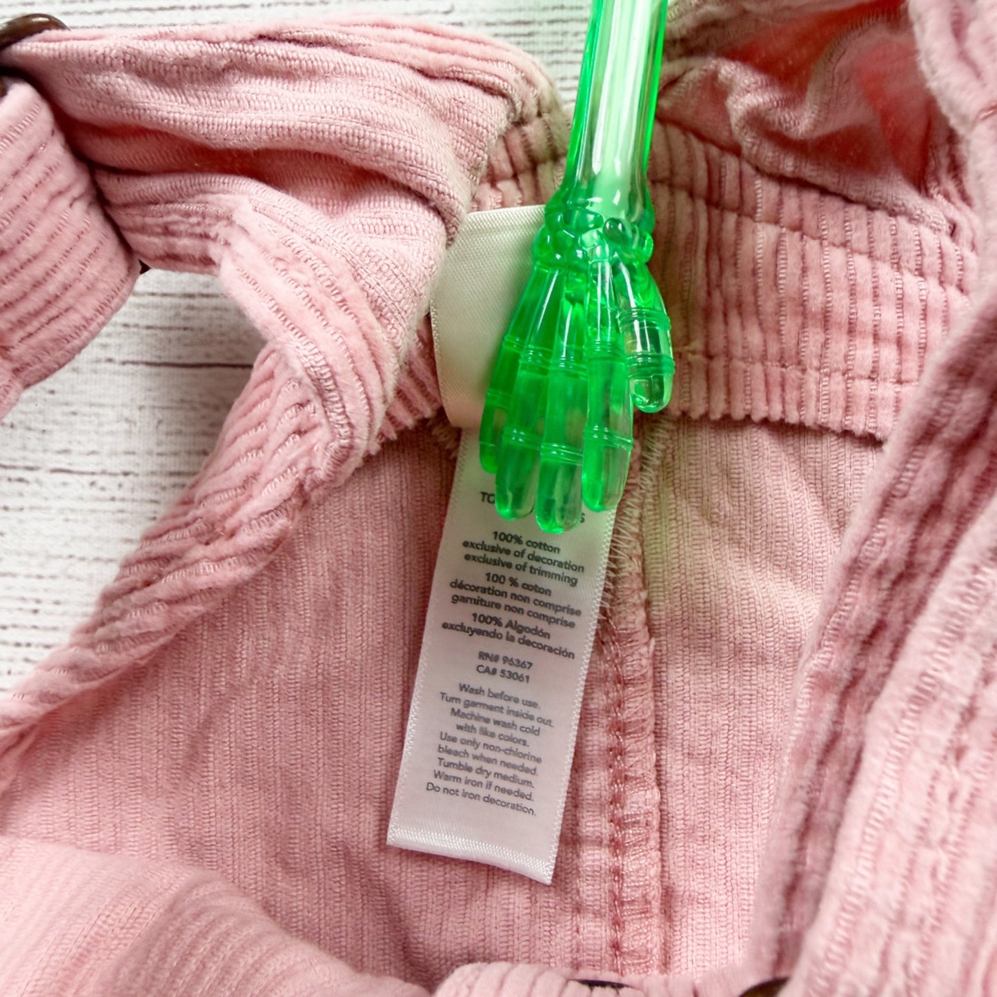 OshKosh BGosh Toddler Pink Corduroy Overalls Skirtalls Pockets Adjustable 2T