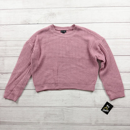 Art Class Pink Knit Cropped Sweater Crewneck Long Sleeves Girls NWT L 10-12
