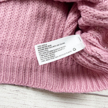 Art Class Pink Knit Cropped Sweater Crewneck Long Sleeves Girls NWT L 10-12