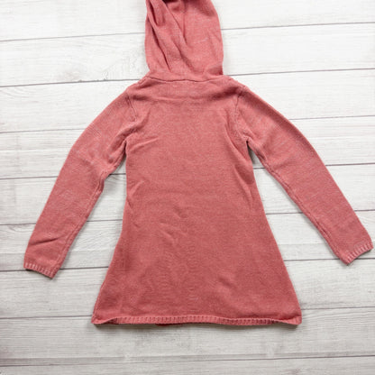 Nannette Kids Girls Pink Hooded Sweater Dress Multi Knit Long Sleeve 7-8