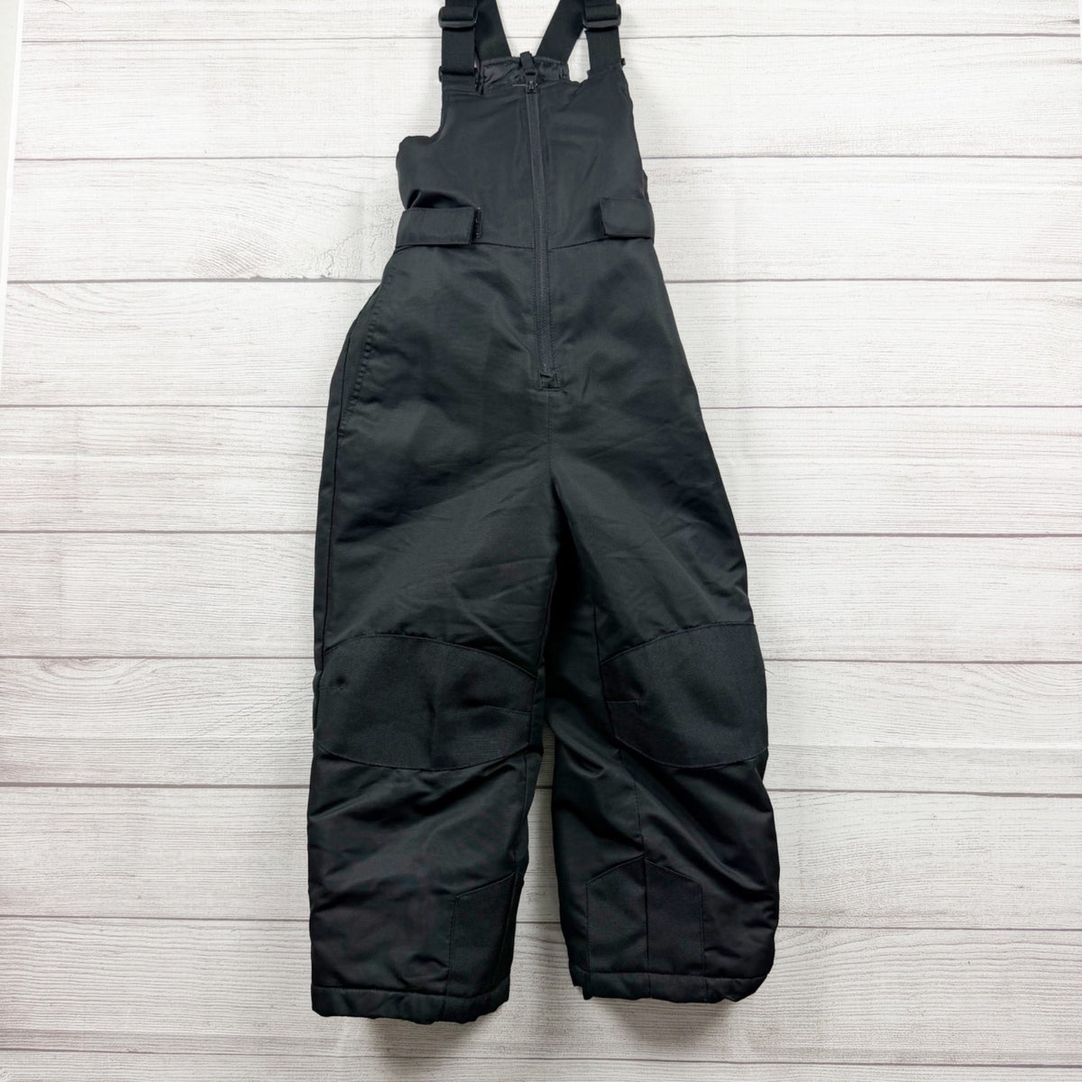Swisstech Kids Black Insulated Snow Bib Overalls Waterproof Adjustable Straps XS 4-5