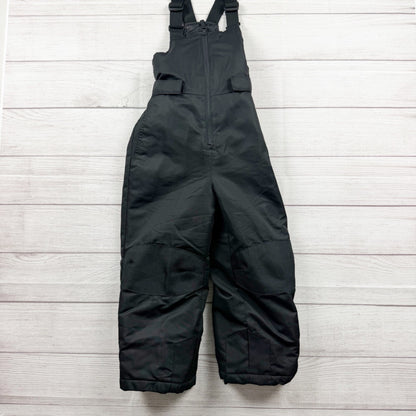 Swisstech Kids Black Insulated Snow Bib Overalls Waterproof Adjustable Straps XS 4-5