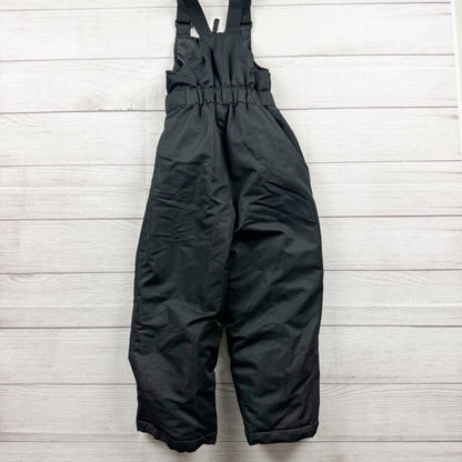 Swisstech Kids Black Insulated Snow Bib Overalls Waterproof Adjustable Straps XS 4-5