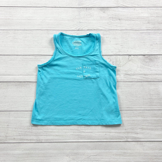 More Than Magic Girls Light Blue Sun Rays Lazy Days Sleeveless Tank Top S 6-6X