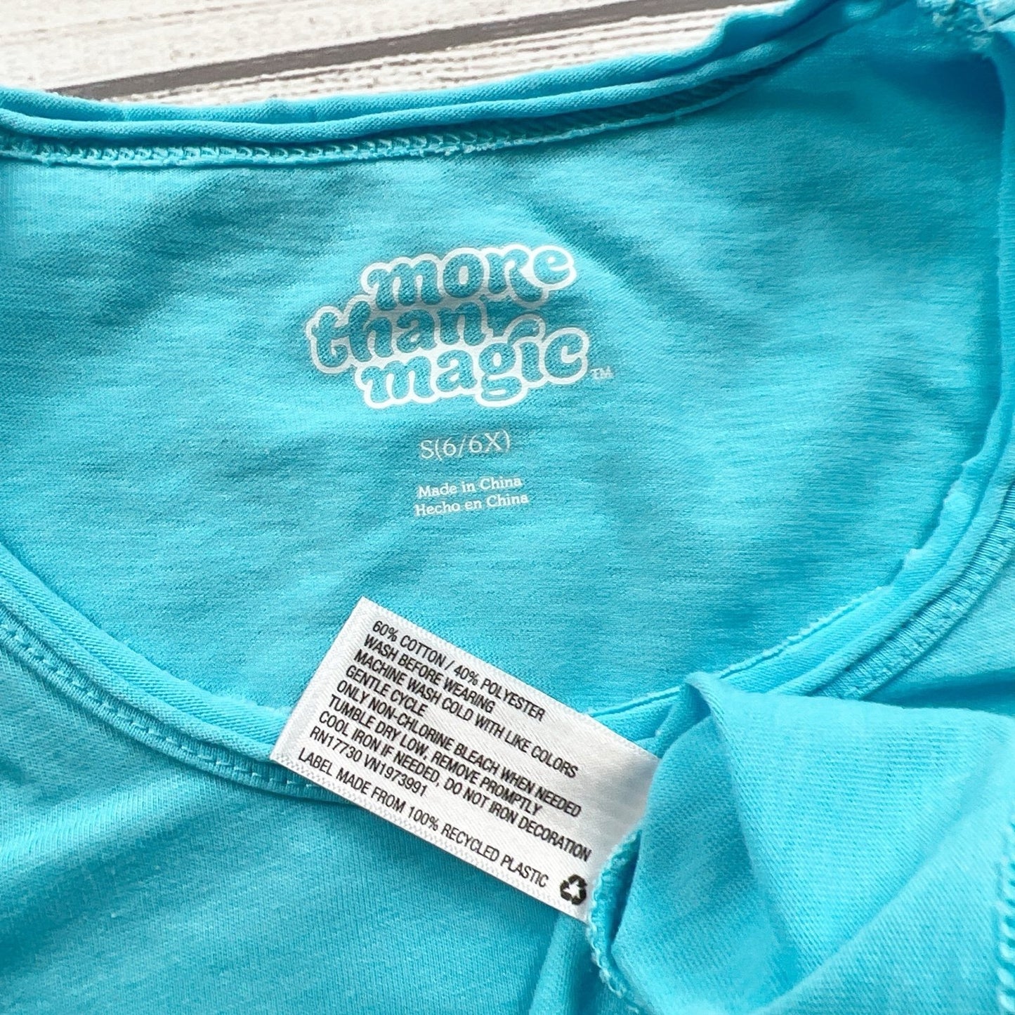 More Than Magic Girls Light Blue Sun Rays Lazy Days Sleeveless Tank Top S 6-6X