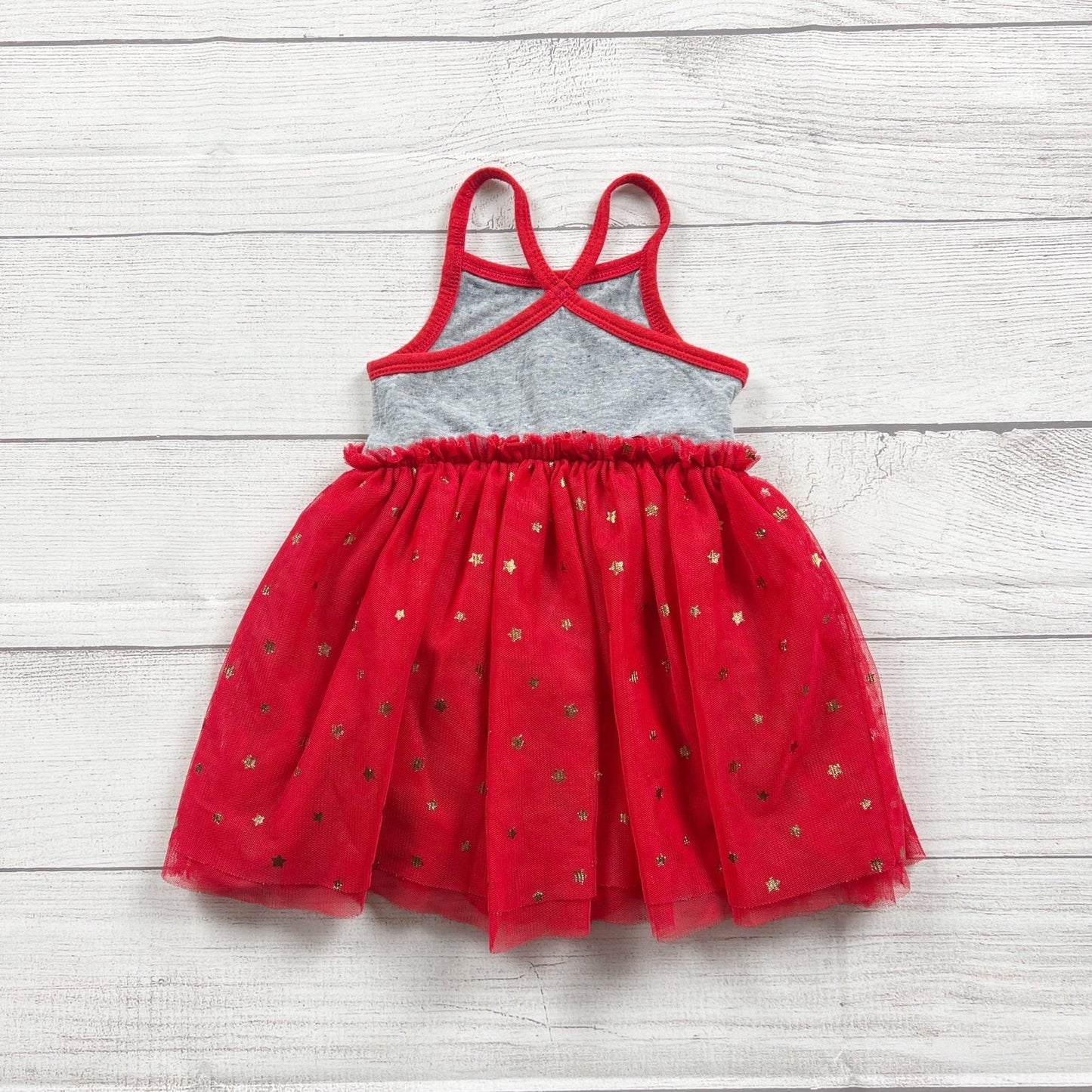 Cat & Jack Girls Patriotic Star Tulle Dress Bloomers Set Outfit 9-12 Months
