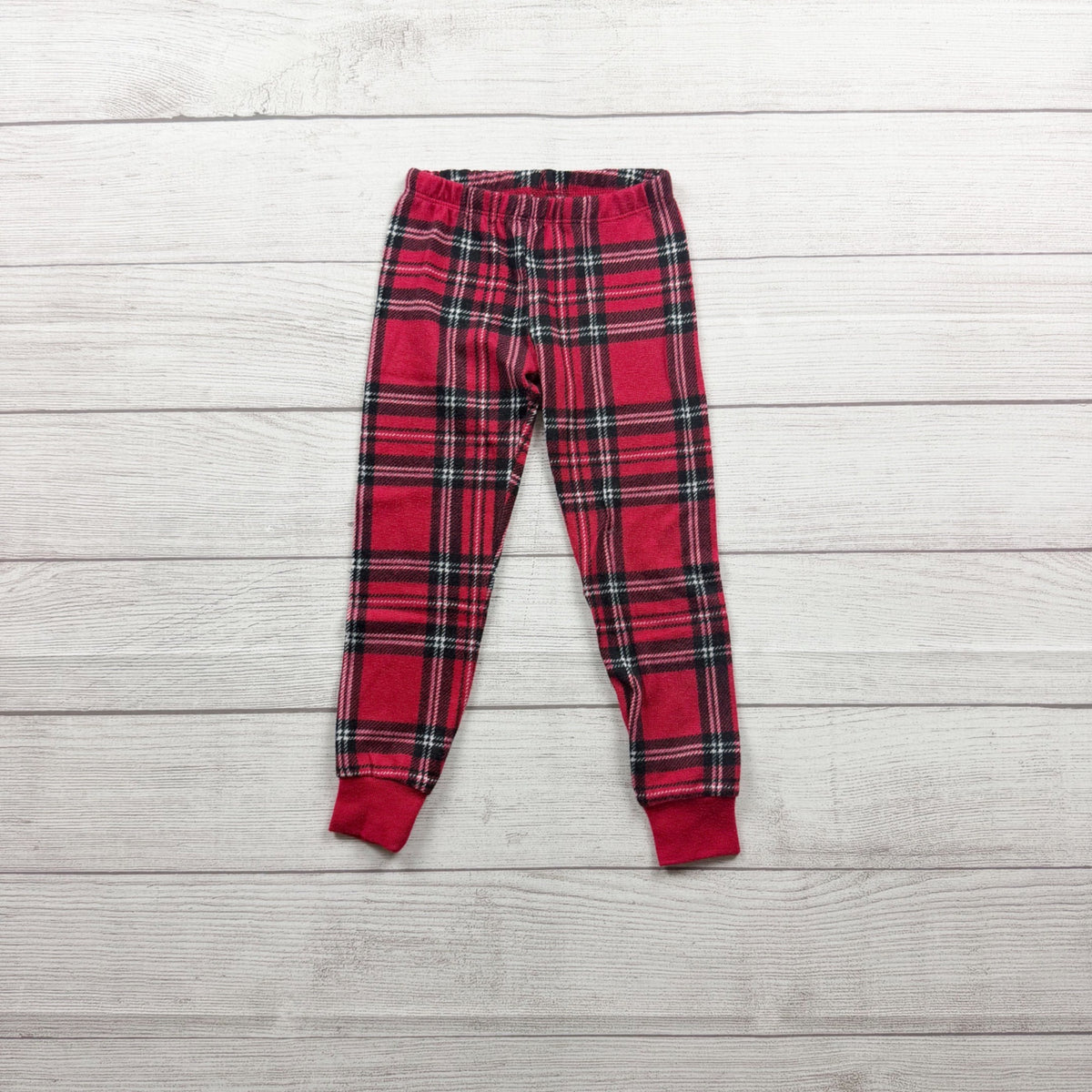 Let's Get Cozy Lil Bear Pajama Set Red Plaid Toddler 3T