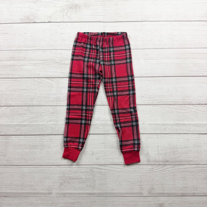 Let's Get Cozy Lil Bear Pajama Set Red Plaid Toddler 3T