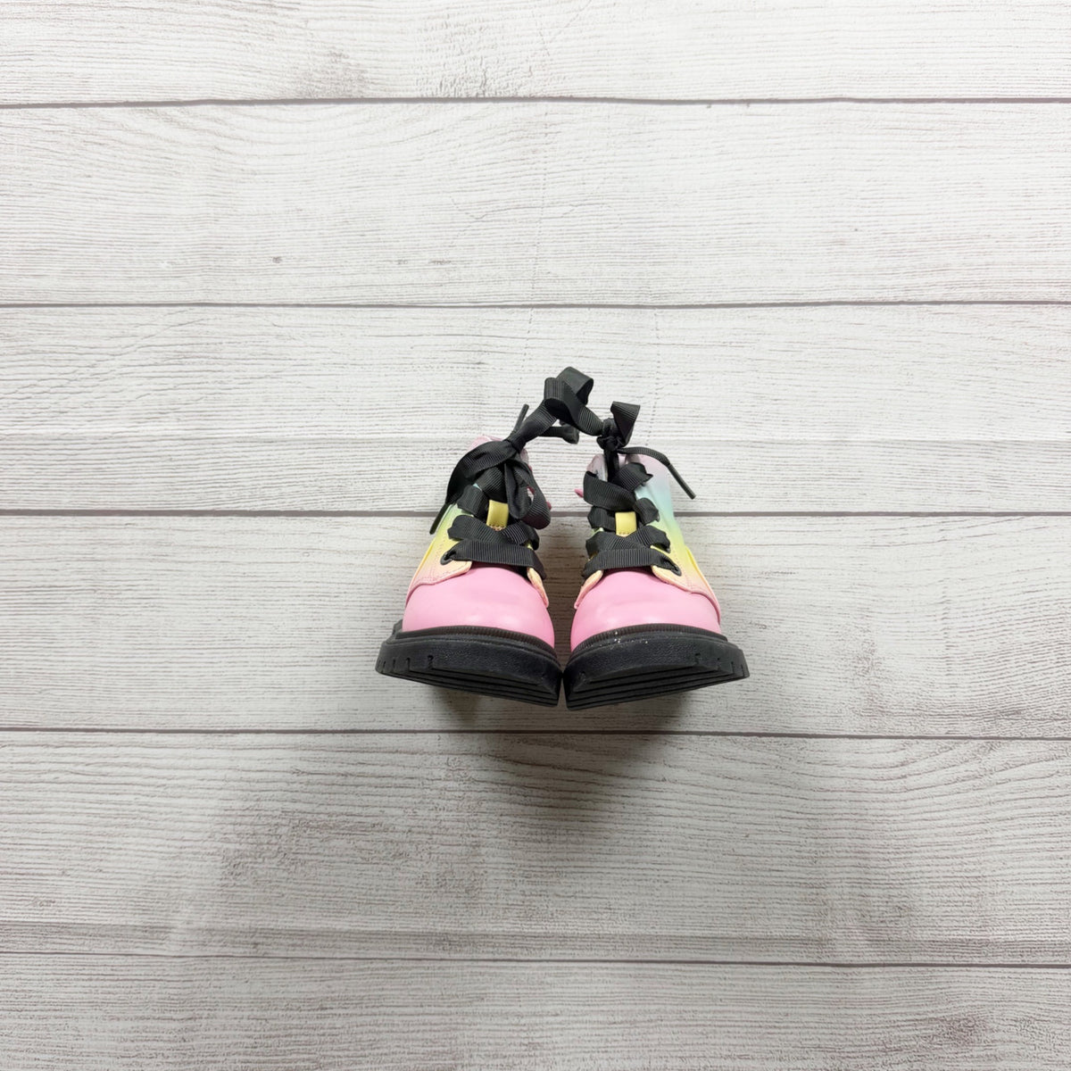 Cat & Jack Rainbow Gradient Kids Combat Ankle Boots Side Zipper US Toddler 5