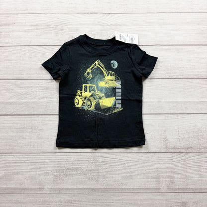 OshKosh B’gosh Boys Graphic Excavator T-Shirt Black NWT 9-12 Months