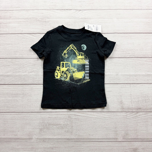 OshKosh B’gosh Boys Graphic Excavator T-Shirt Black NWT 9-12 Months