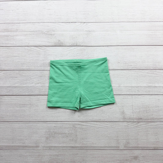 Primary Girls Green Bike Shorts Stretch Cotton Blend 6-7