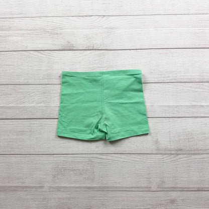 Primary Girls Green Bike Shorts Stretch Cotton Blend 6-7