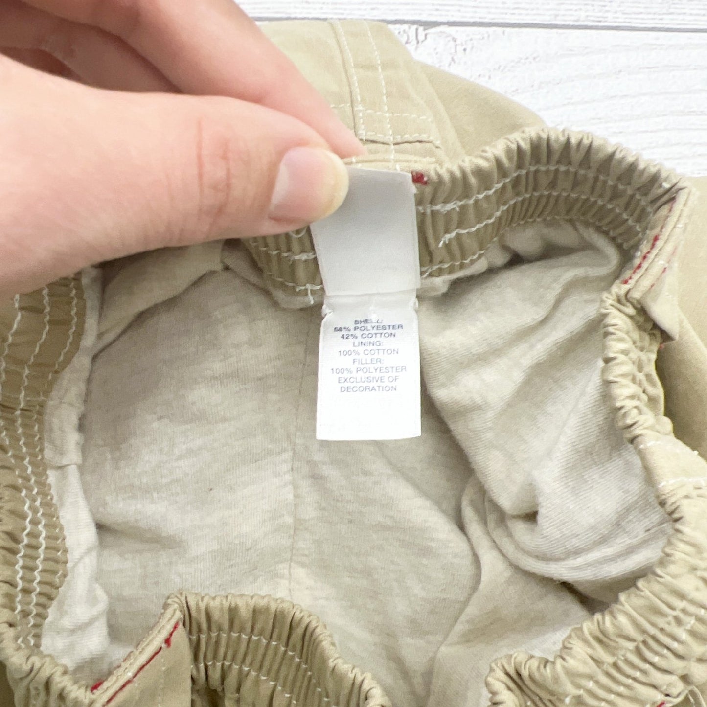 Gap Baby Boy Khaki Pants Vintage 2005 Lined Pull On Snap Trousers 18-24 Months