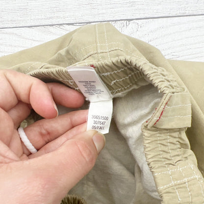 Gap Baby Boy Khaki Pants Vintage 2005 Lined Pull On Snap Trousers 18-24 Months