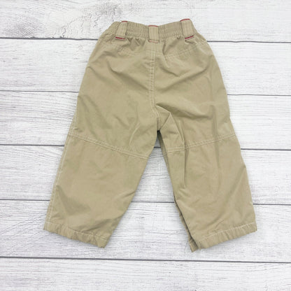 Gap Baby Boy Khaki Pants Vintage 2005 Lined Pull On Snap Trousers 18-24 Months