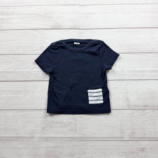Petit Bateau Baby Navy T-Shirt Striped Pocket Detail 12-18 Months