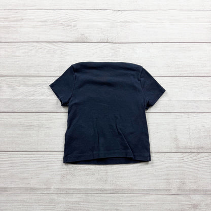 Petit Bateau Baby Navy T-Shirt Striped Pocket Detail 12-18 Months