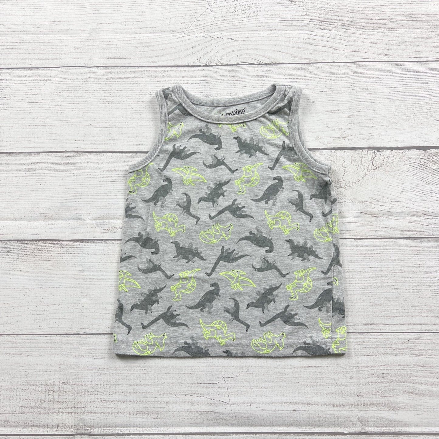 Jumping Beans Toddler Boys Tank Top Dinosaur Print Sleeveless 12-18 Months