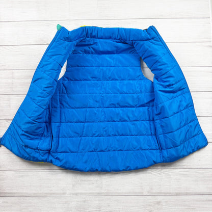 Crayola Kids Reversible Puffer Vest Colorful Print Zip Up XL 14-16 NWT