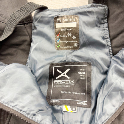 Arctix Kids Snow Bibs Black Insulated Ski Pants Bib Overalls Winter Pants 4T