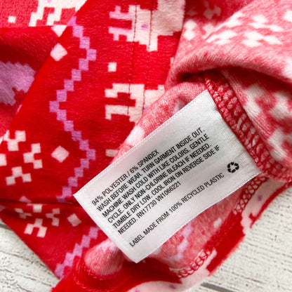 Cat & Jack Toddler Girls Fair Isle Snuggly Soft Pajama Set Reindeer Heart NWT 2T