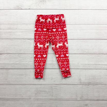 Cat & Jack Toddler Girls Fair Isle Snuggly Soft Pajama Set Reindeer Heart NWT 2T