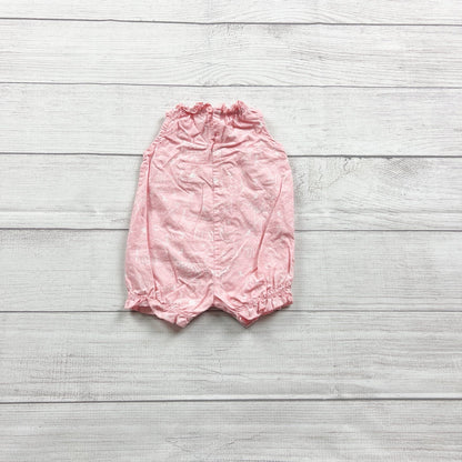 Just One You By Carter's Pink Baby Smocked Romper Elephant Print Newborn