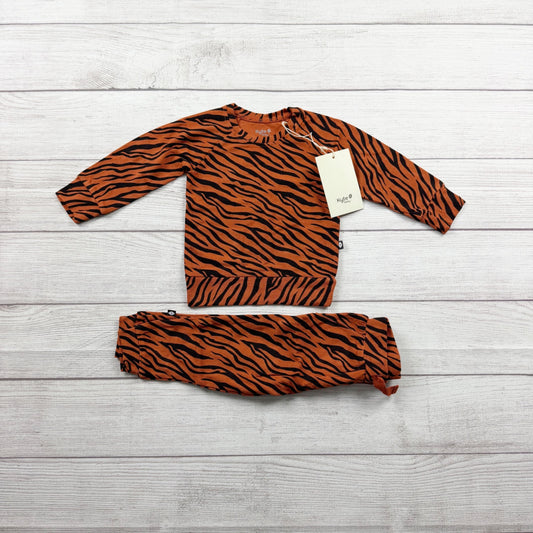 Kyte Baby Tiger Stripe Outfit Set Orange Black Long Sleeve NWT 12-18 Months