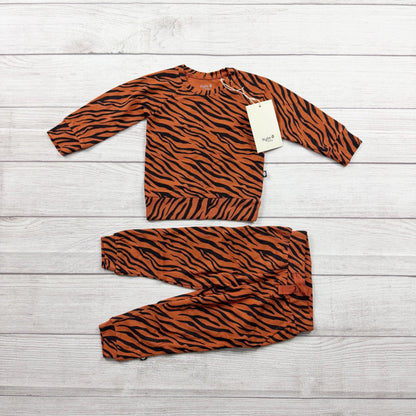 Kyte Baby Tiger Stripe Outfit Set Orange Black Long Sleeve NWT 12-18 Months