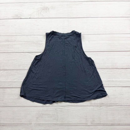 Moa Moa Girls Peace Love Bee Graphic Dark Gray Sleeveless Tank Top M