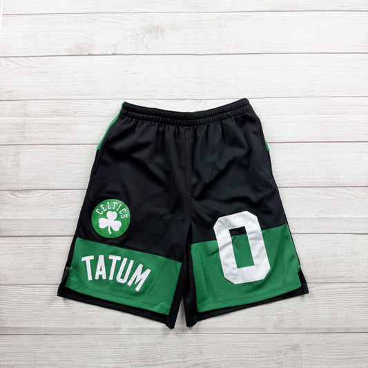 NBA Youth Tatum Celtics Boston Green Black Basketball Shorts L 14-16