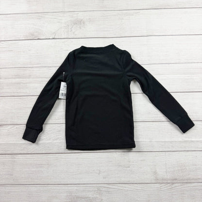 Cuddl Duds Texture Grid Black Thermal Long Sleeve Top Bottom NWT XS 4-5
