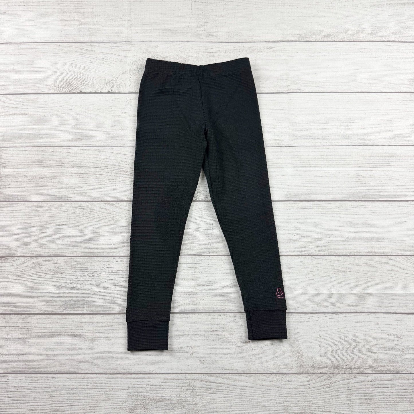 Cuddl Duds Texture Grid Black Thermal Long Sleeve Top Bottom NWT XS 4-5