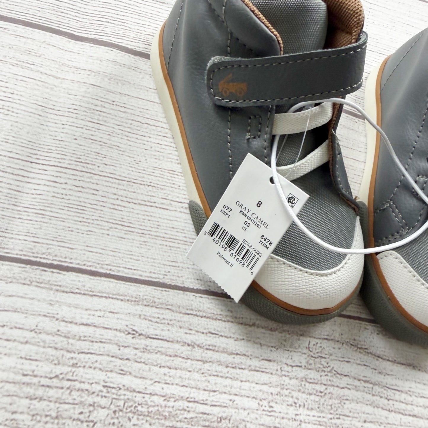 See Kai Run High Top Sneakers Velcro Strap Shoes Elastic Lace Toddler NWT 8