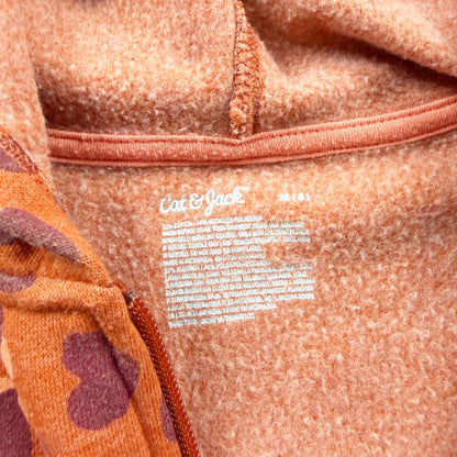 Cat & Jack Kids Heart Print Full Zip Hoodie Sweatshirt M 8