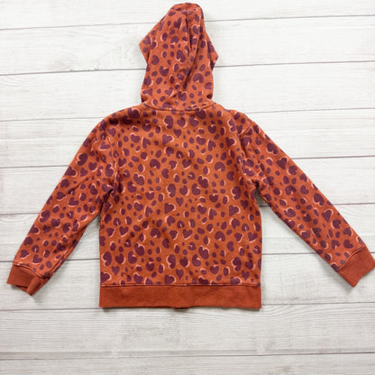 Cat & Jack Kids Heart Print Full Zip Hoodie Sweatshirt M 8