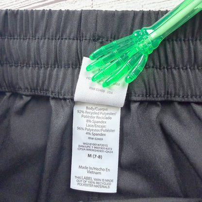 Wonder Nation Black Girls Lace Trimmed Athletic Shorts Lightweight NWT M 7-8