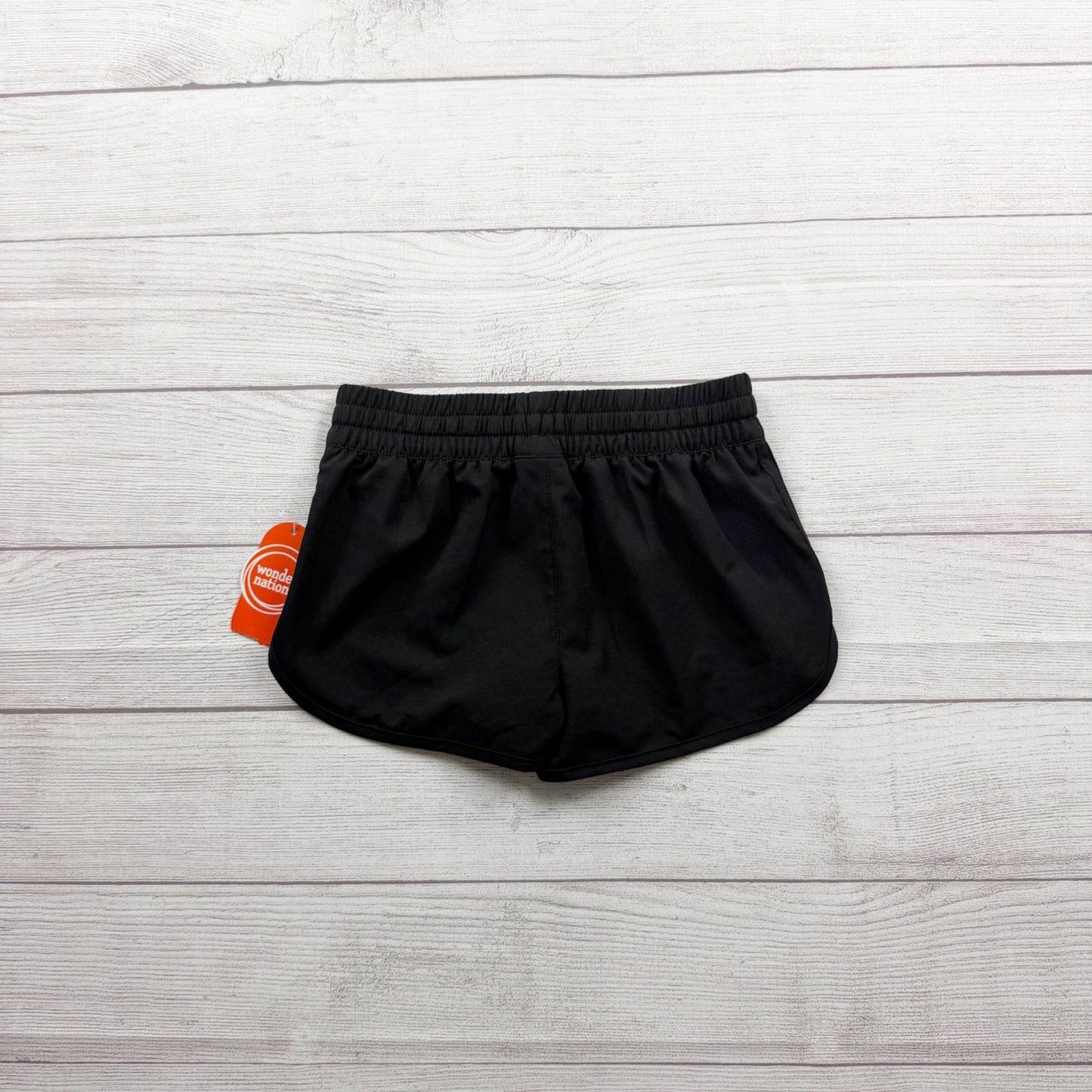 Wonder Nation Black Girls Lace Trimmed Athletic Shorts Lightweight NWT M 7-8
