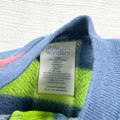 Little Wonders Baby Fleece Sleeper Plaid Polar Bear Footed Pajamas 6-9 Months