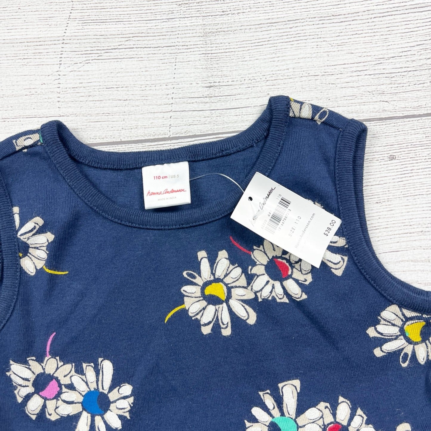 Hanna Andersson Kids Dress Daisy Print Sleeveless Twirl Dress NWT 5