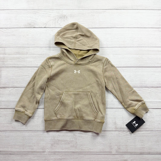 Under Armour Boys Hoodie Sweatshirt Tan Beige Fleece Pullover NWT 4