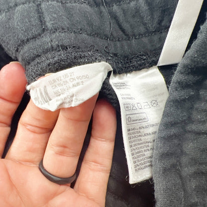 H&M Kids Black Jogger Sweatpants Zipper Pockets 2T