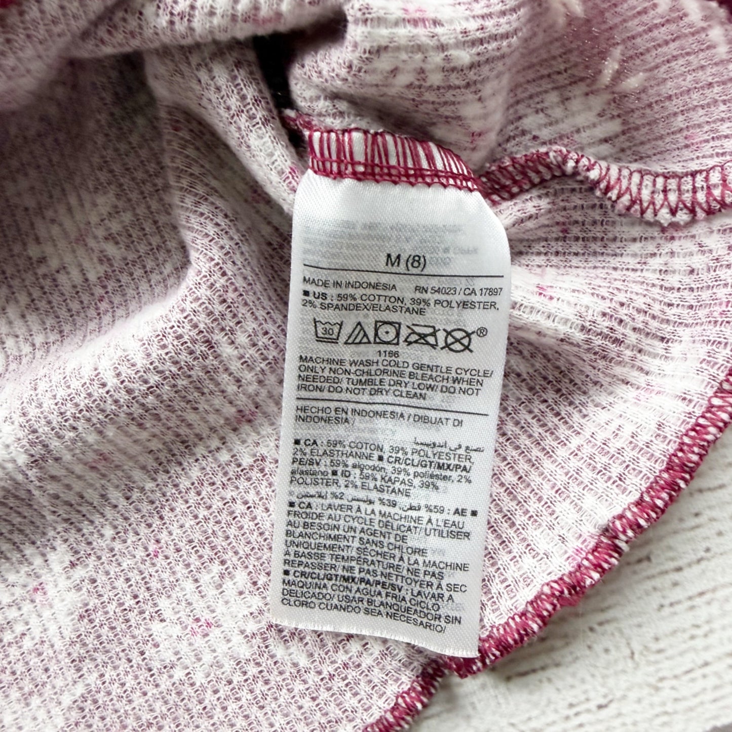 Old Navy Girls Daisy Print Burgundy Ribbed Tee Organic Blend M 8