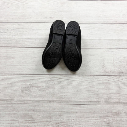 Olive & Edie Girls Black Ballet Flats Bow Accent Slip On Shoes US 13