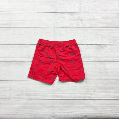 Carter's Red Vehicle Print Shorts 18-24 Months