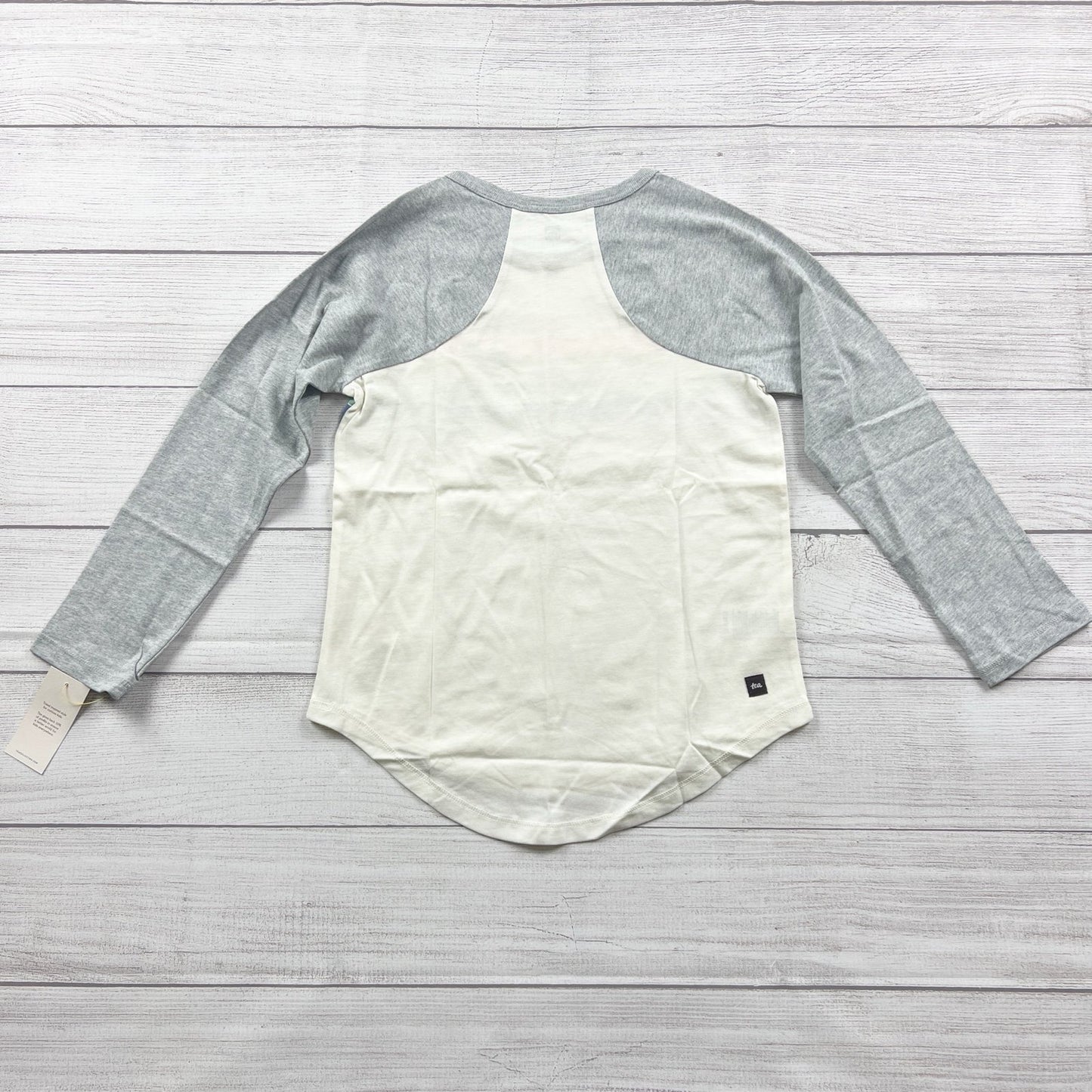 Tea Collection Girls Long Sleeve Raglan Shirt Rainbow Stripe Cherry NWT 8
