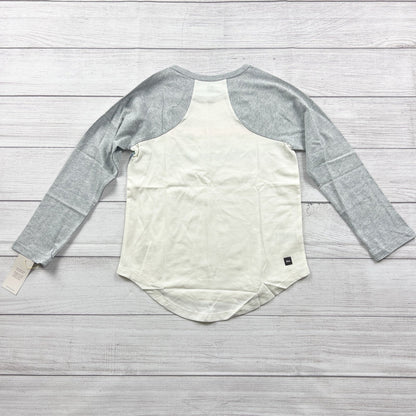 Tea Collection Girls Long Sleeve Raglan Shirt Rainbow Stripe Cherry NWT 8
