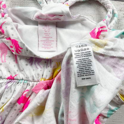 Tommy Bahama Girls Unicorn Print Sleeveless Dress White Multicolor 4