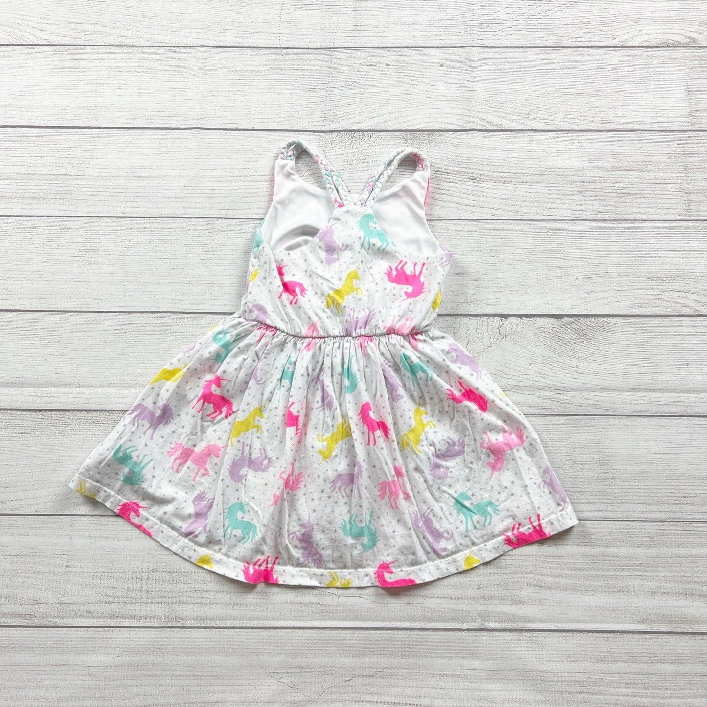 Tommy Bahama Girls Unicorn Print Sleeveless Dress White Multicolor 4
